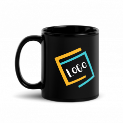 Keramik Tasse glänzend schwarz