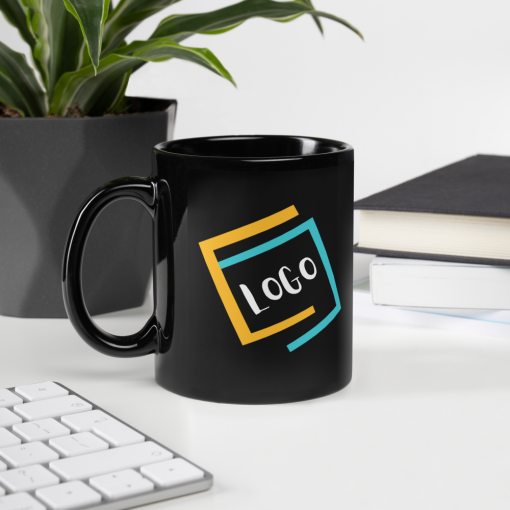 Keramik Tasse glänzend schwarz – Bild 2