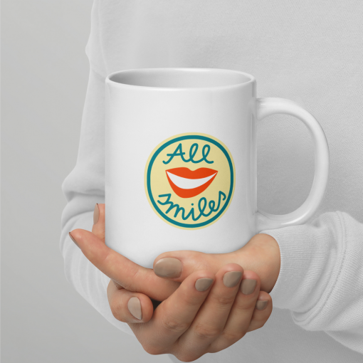 Keramik Tasse glänzend weiss – Bild 4