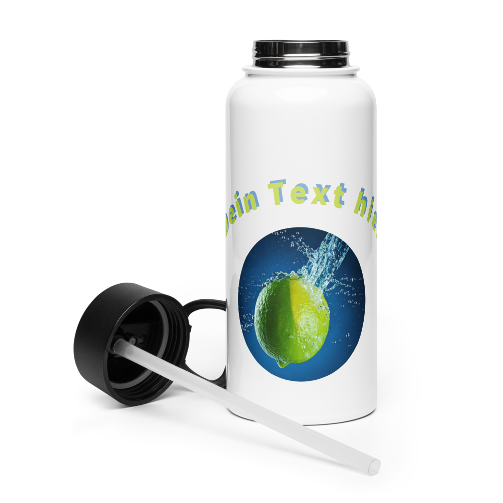 Edelstahl Trinkflasche mit Trinkventil – Bild 2